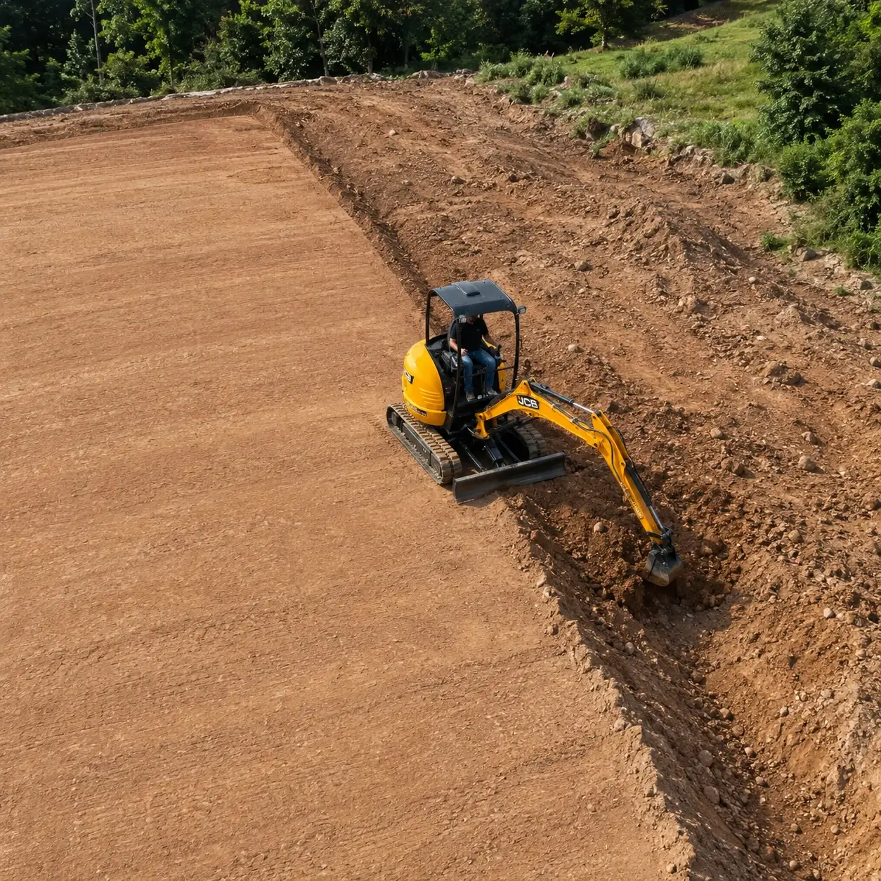 Nivelamento de terreno para construção